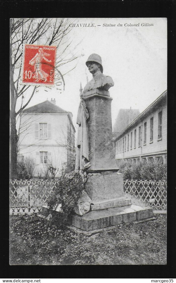 92 Chaville Statue Du Colonel Gillon édit. Caillet - Chaville