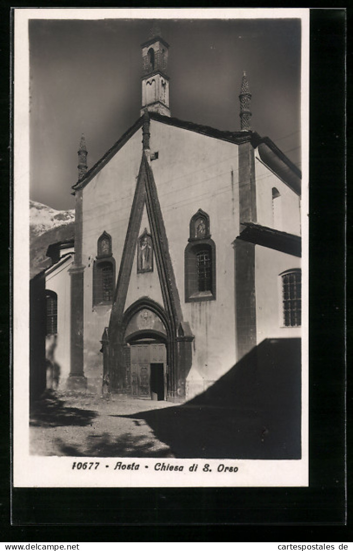 Cartolina Aosta, Chiesa Di S. Orso  - Aosta