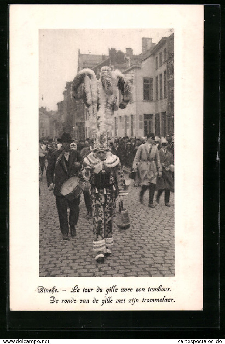 AK Binche, Le Tour Du Gille Avec Son Tambour  - Binche