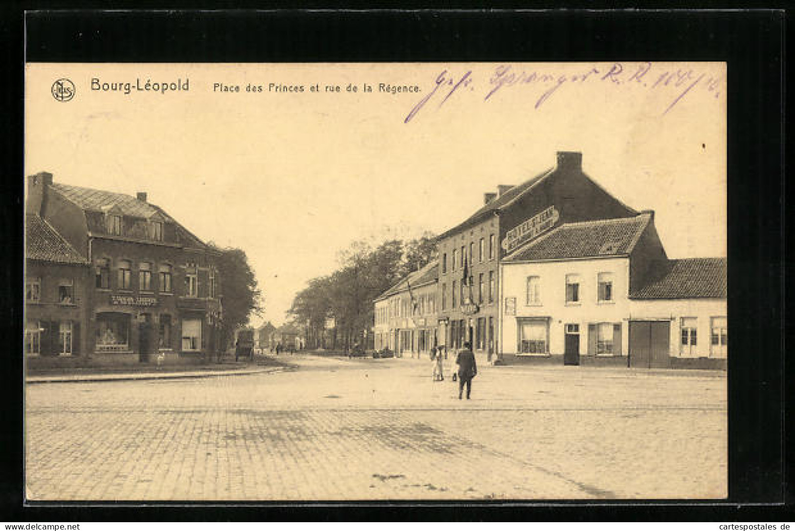 AK Bourg-Leopold, Place Des Princes Et Rue De La Regence  - Otros & Sin Clasificación