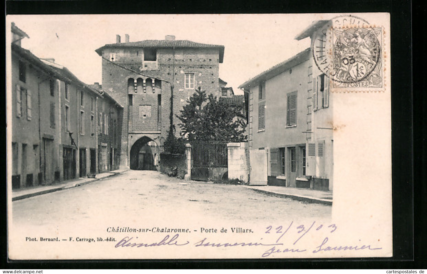 CPA Chatillon-sur-Chalaronne, Porte De Villars  - Châtillon-sur-Chalaronne