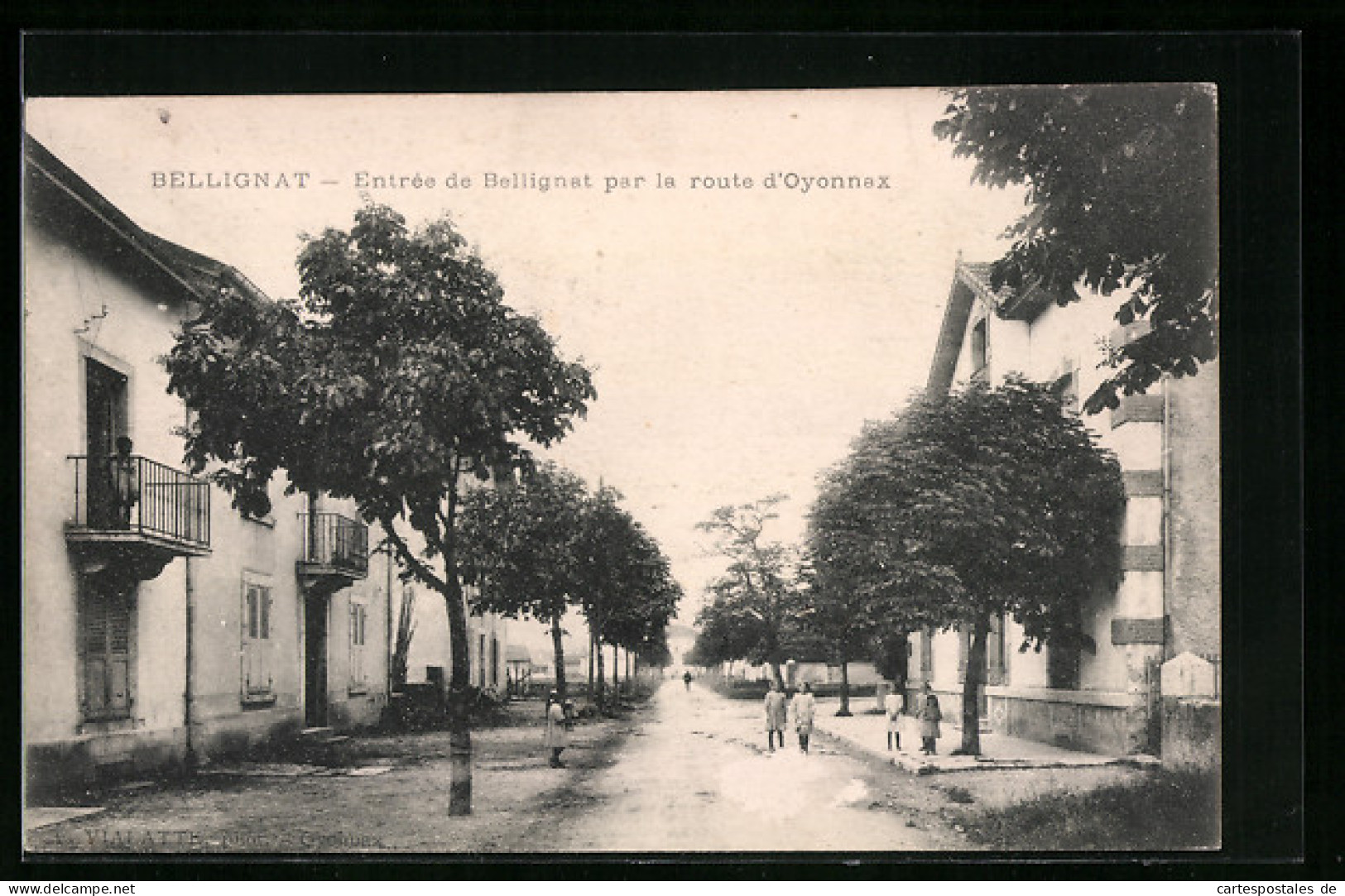 CPA Bellignat, Entree De Bellignat Par La Route D`Oyonnax  - Oyonnax