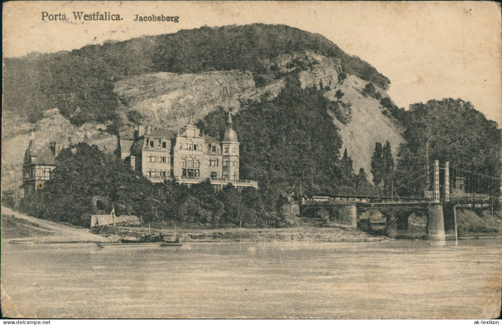 Ansichtskarte Porta Westfalica   Jacobsberg 1913   Gelaufen Ab Stempel MINDEN - Porta Westfalica