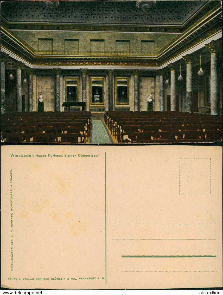 Ansichtskarte Wiesbaden Neues Kurhaus, Kleiner Concertsaal 1910 - Wiesbaden