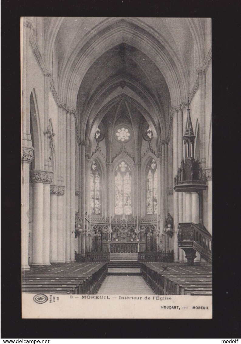 CPA - 80 - Moreuil - Intérieur De L'Eglise - Circulée En 1915 - Moreuil