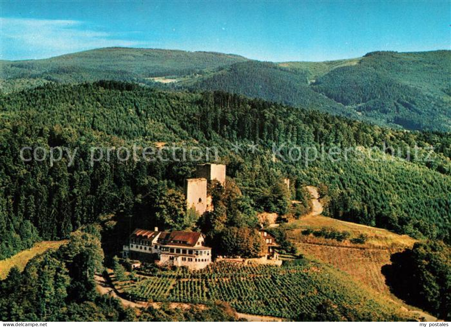 73319858 Buehl Baden Burg Windeck Hotel Burggaststaette Rebgut Fliegeraufnahme B - Buehl