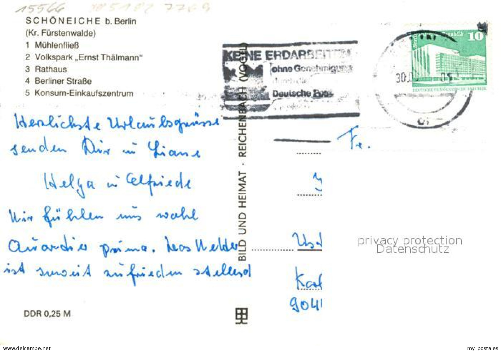 73319607 Schoeneiche Berlin Muehlenfliess Volkspark Ernst Thaelmann Rathaus Berl - Schoeneiche