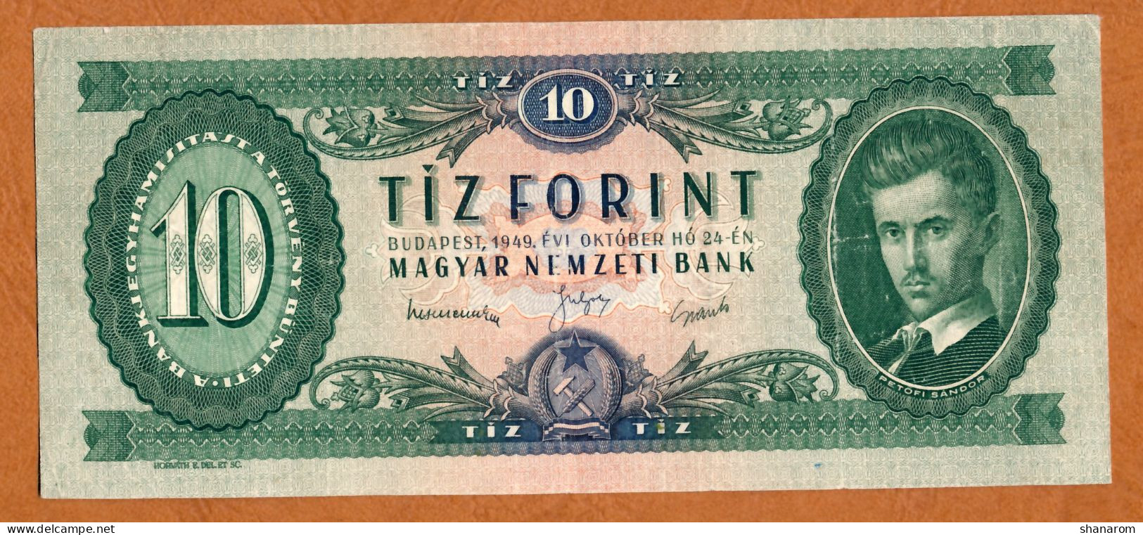 1949 // HONGRIE // MAGYAR NEMZETI BANK // TIZ FORINT // VF-TTB - Ungheria