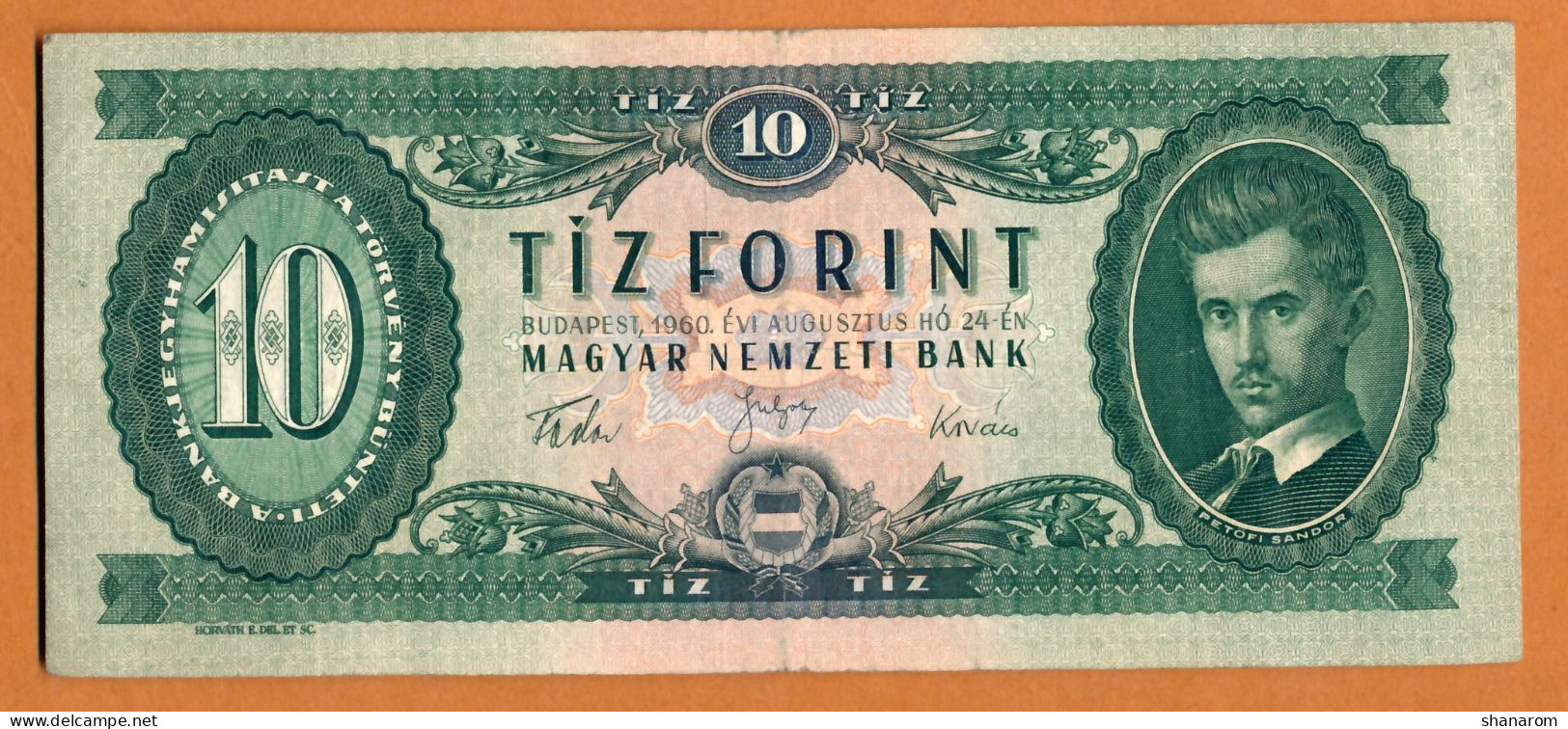 1960 // HONGRIE // MAGYAR NEMZETI BANK // TIZ FORINT // VF-TTB - Hungría