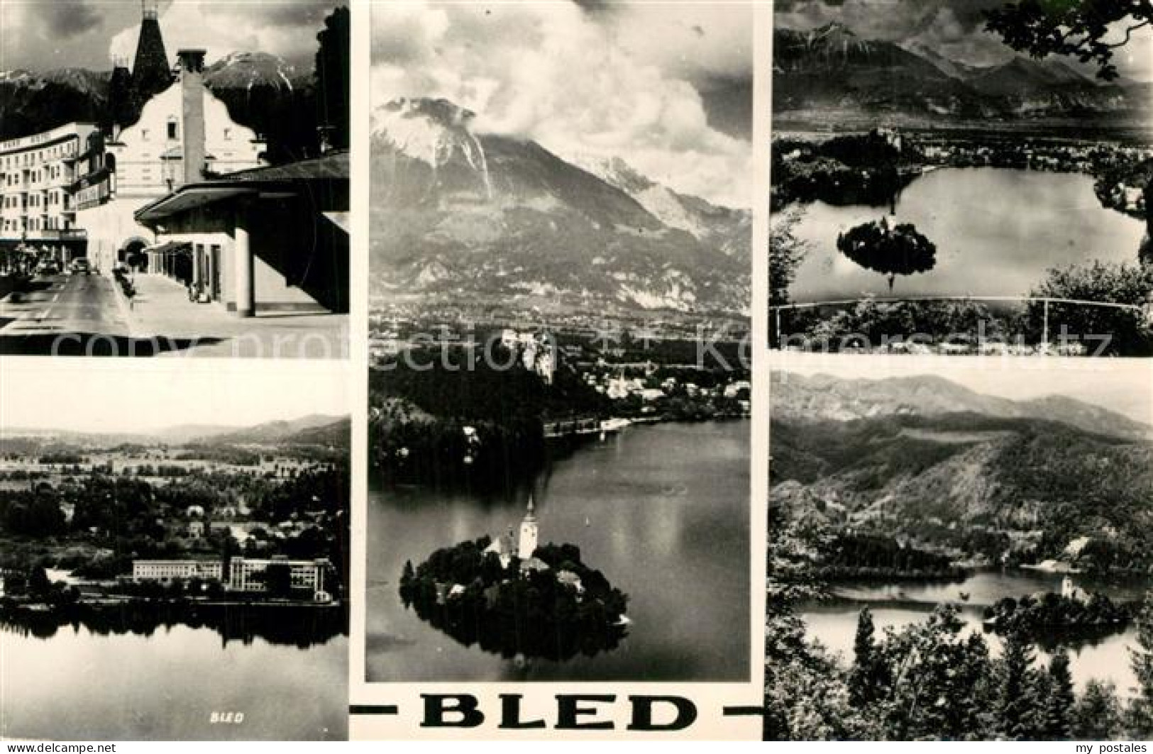 73319415 Bled Ortsmotiv Panorama Insel Berge Bled - Slovenia