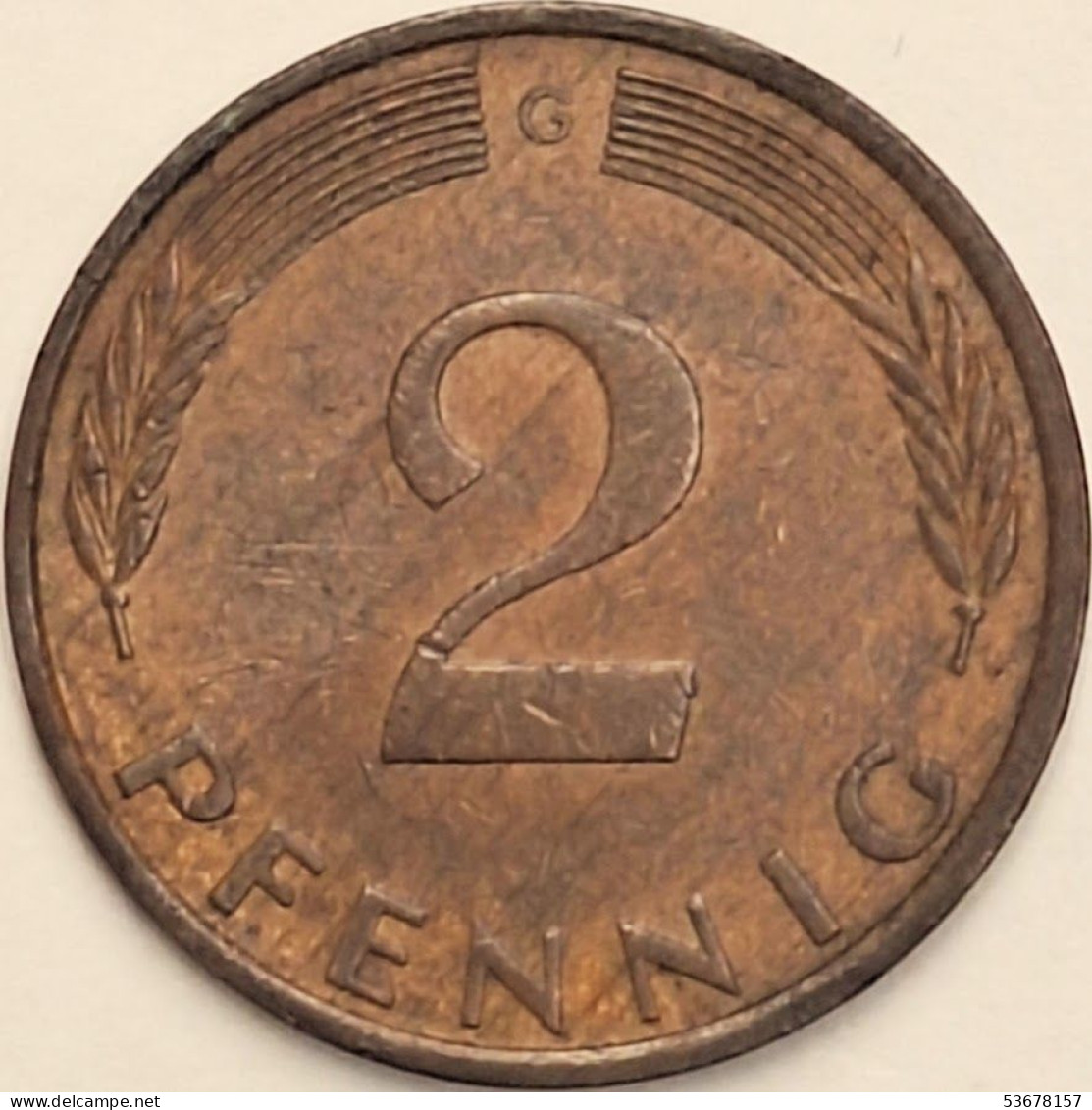 Germany Federal Republic - 2 Pfennig 1975 G, KM# 106a (#4527) - 2 Pfennig