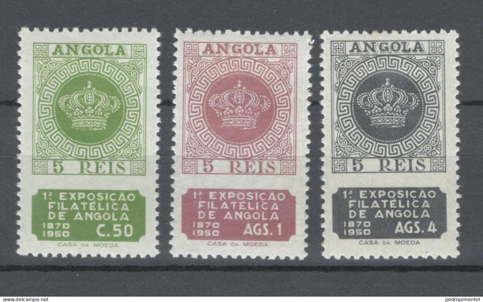 Portugal Angola 1950 "Philatelic Exhibition" MH Mundifil Angola #321-323 - Angola