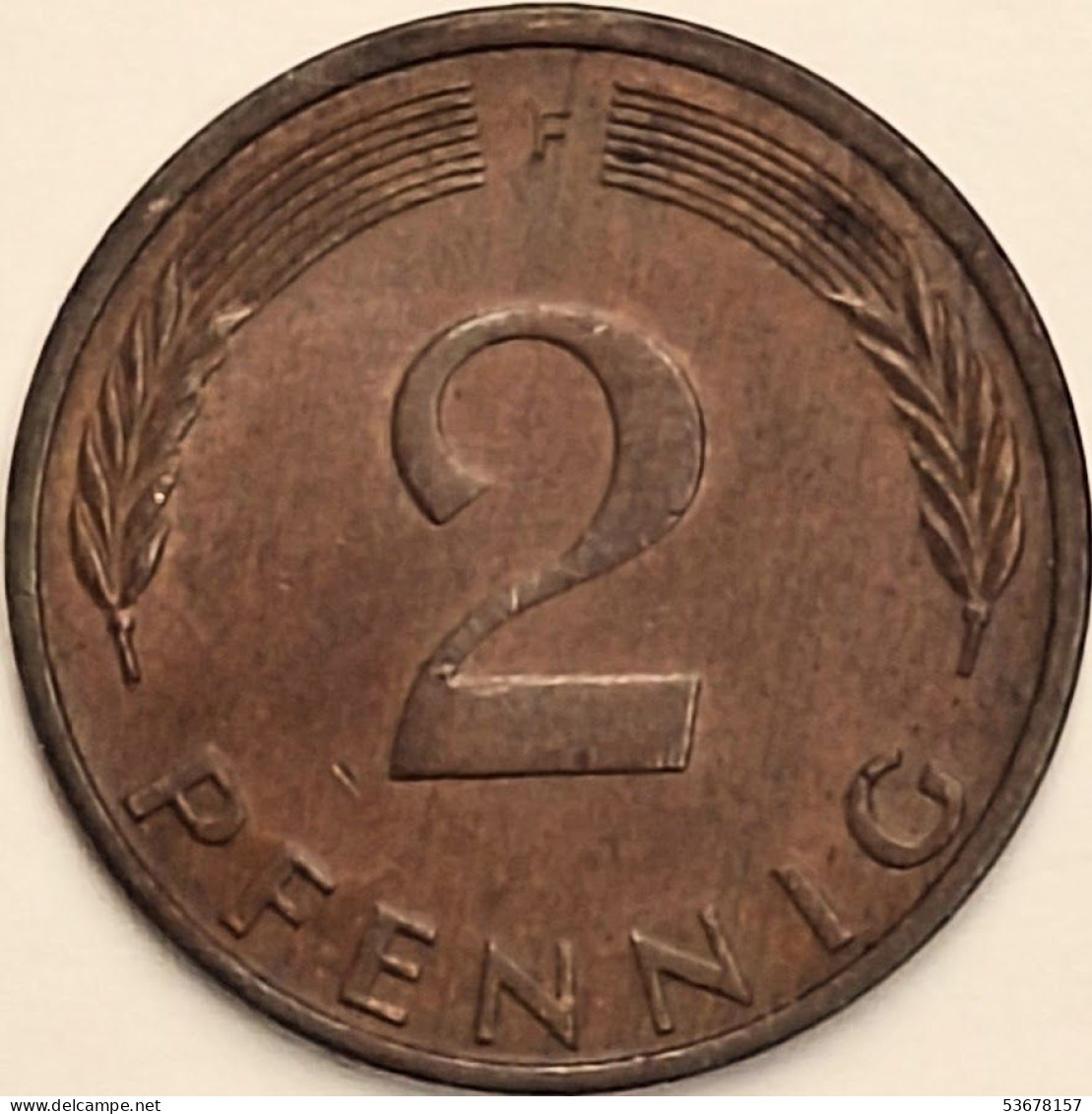 Germany Federal Republic - 2 Pfennig 1976 F, KM# 106a (#4528) - 2 Pfennig