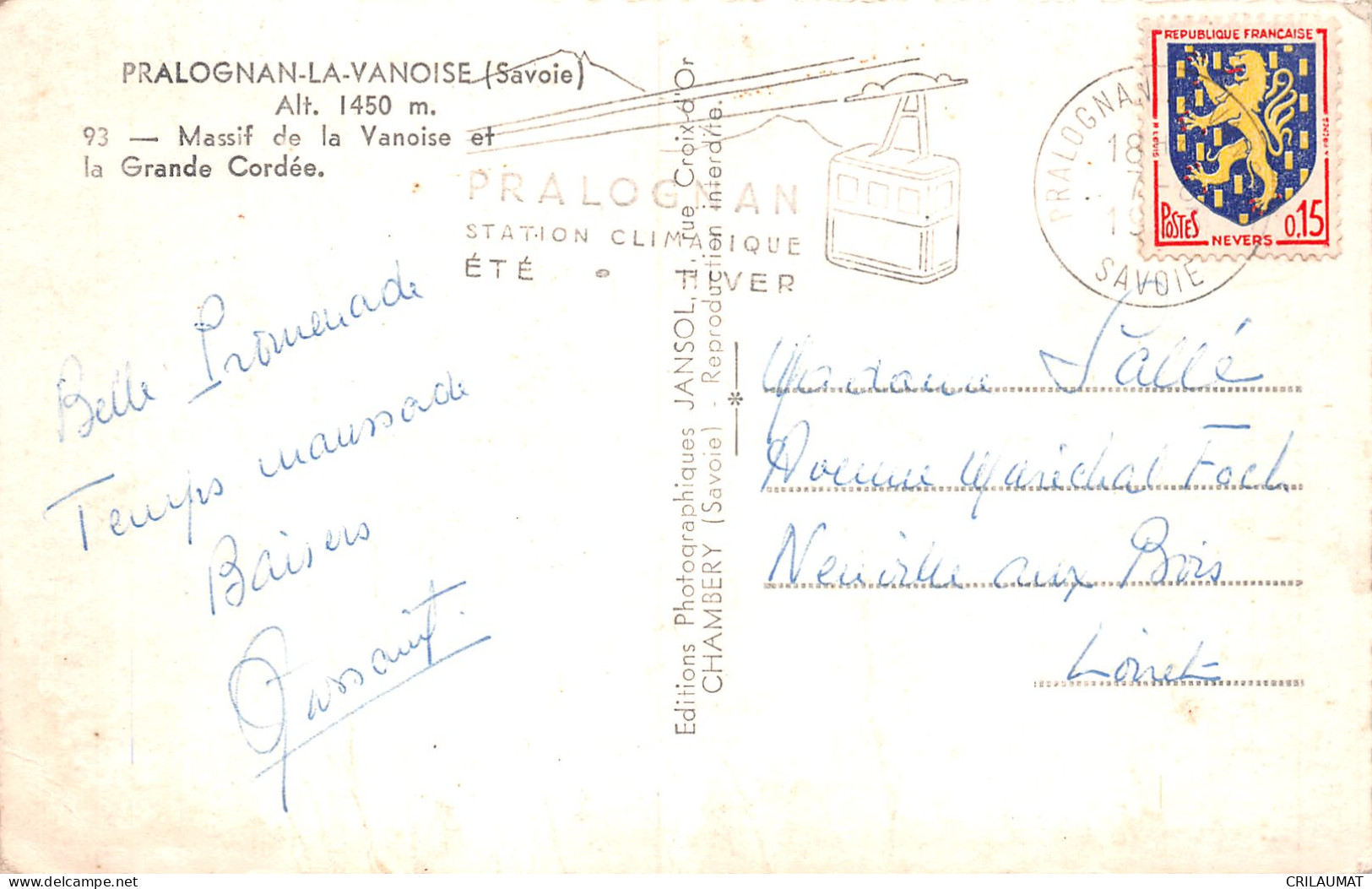 73-PRALOGNAN LA VANOISE-N°LP5121-A/0089 - Pralognan-la-Vanoise