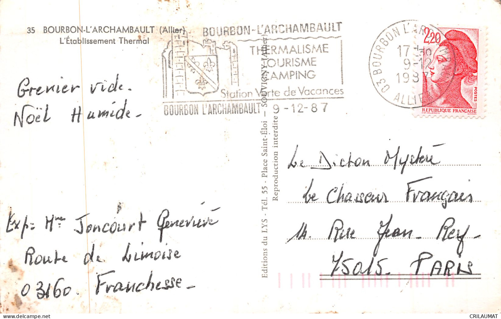 03-BOURBON L ARCHAMBAULT-N°LP5121-H/0191 - Bourbon L'Archambault