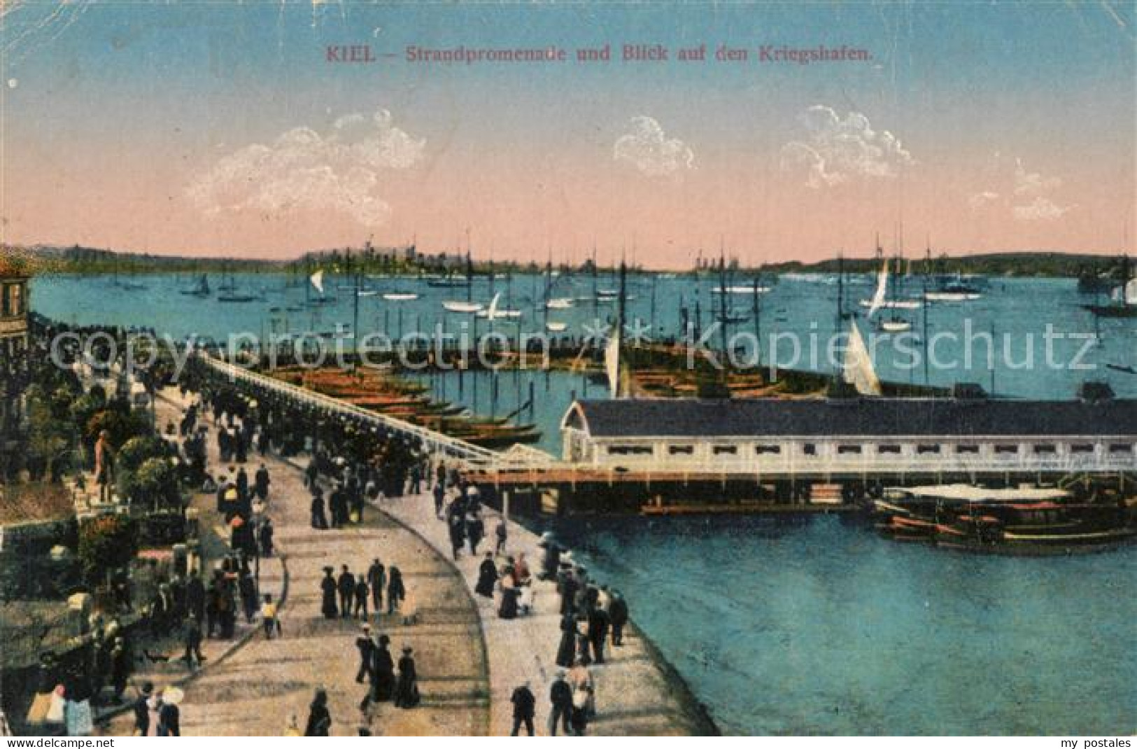 73317286 Kiel Strandpromenade Mit Blick Auf Den Kriegshafen Kiel - Kiel