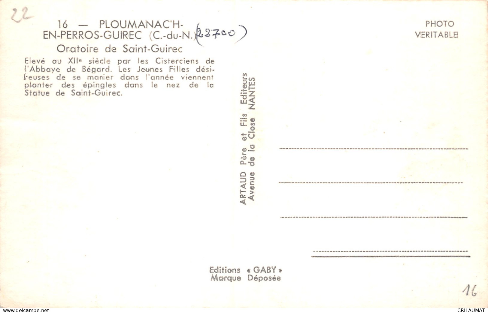 22-PLOUMANACH-N°LP5122-D/0267 - Ploumanac'h