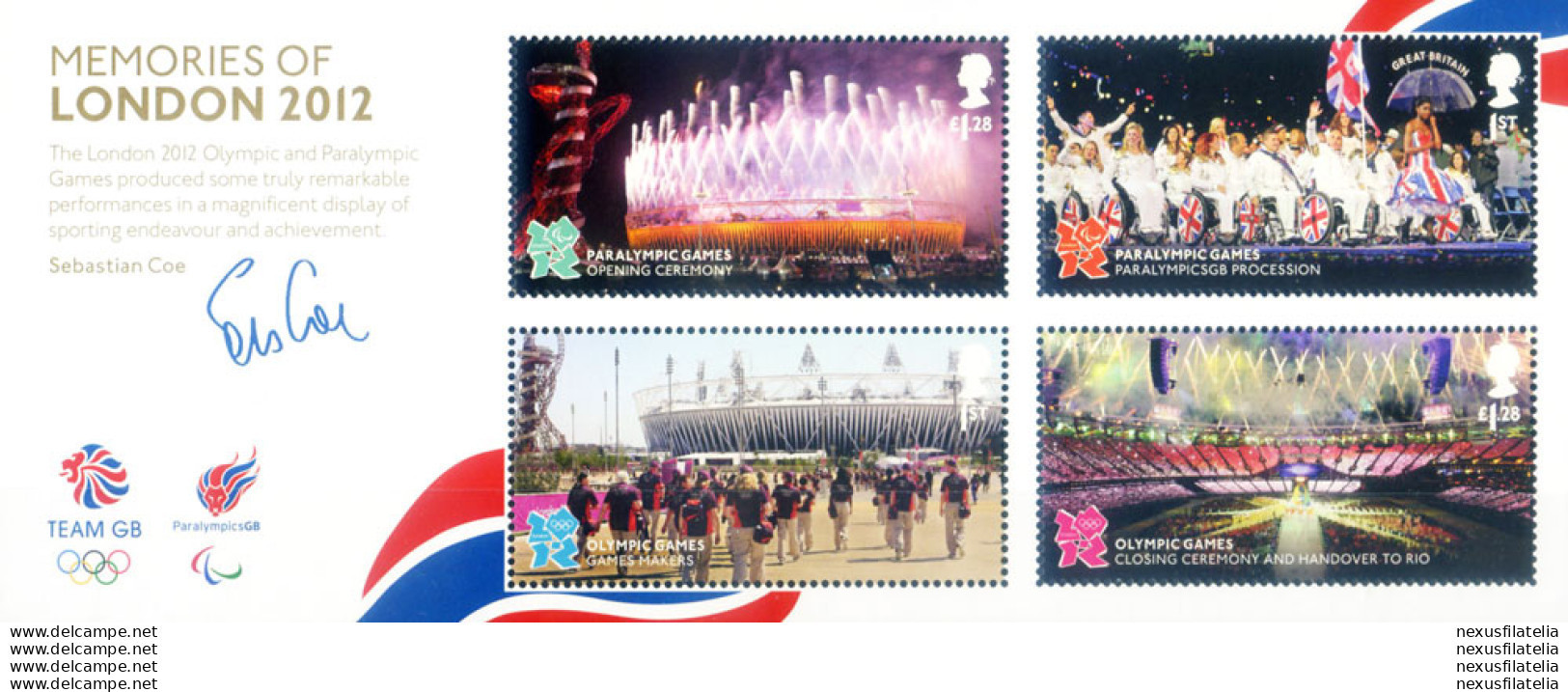 Sport. Ricordi Delle Olimpiadi E Delle Paralimpiadi Londra 2012. - Blocks & Miniature Sheets