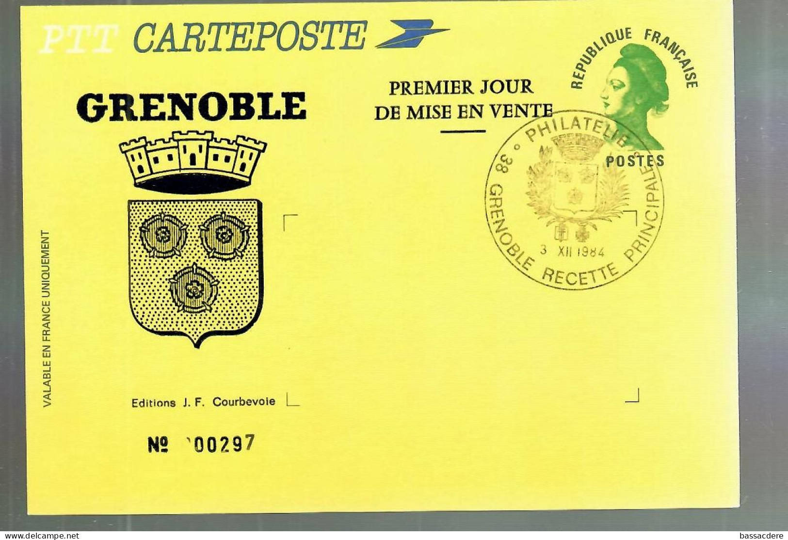 80078 -  3  Entier  Avec Repiquages De GRENOBLE - 1961-....