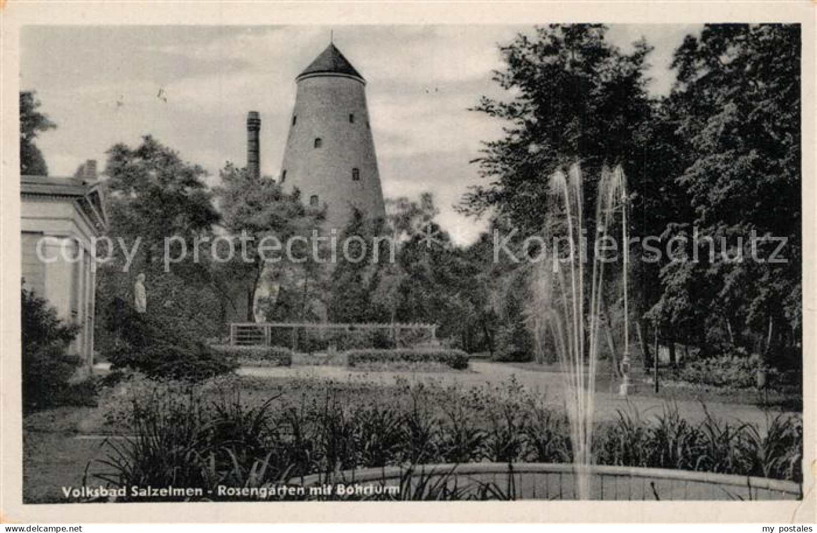 73317240 Bad Salzelmen Rosengarten Mit Bohrturm Bad Salzelmen - Schönebeck (Elbe)