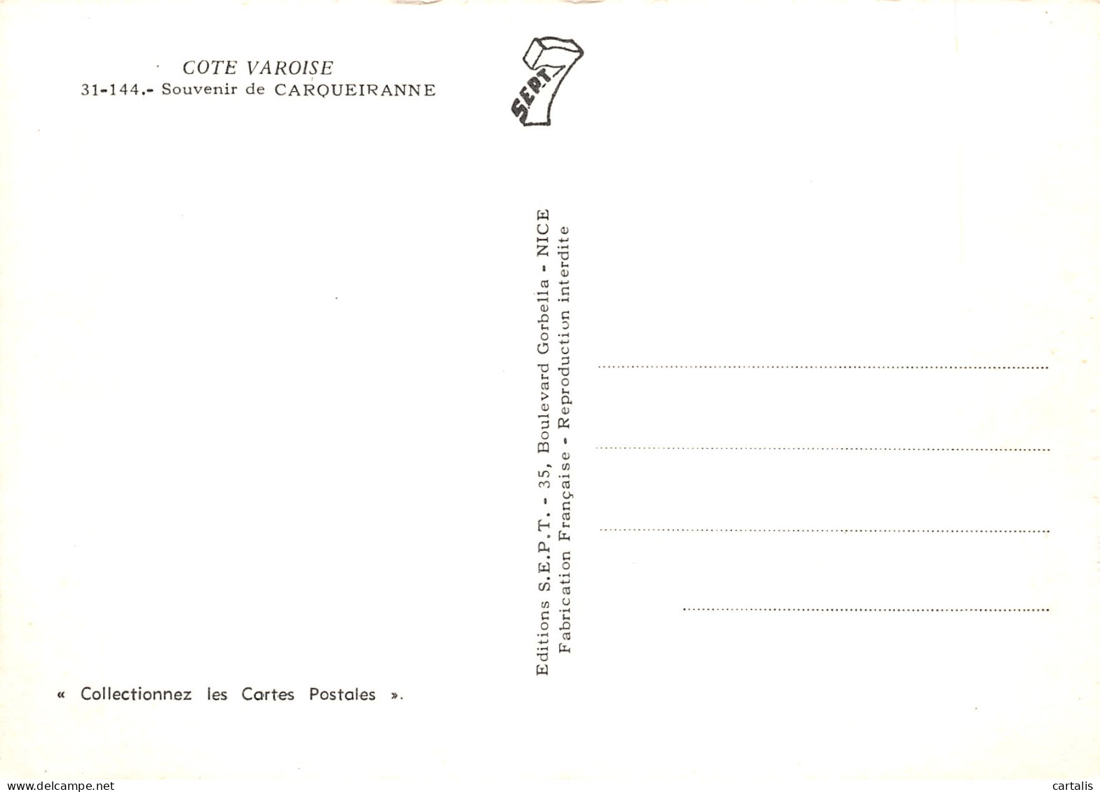 83-CARQUEIRANNE-N°C4113-B/0031 - Carqueiranne