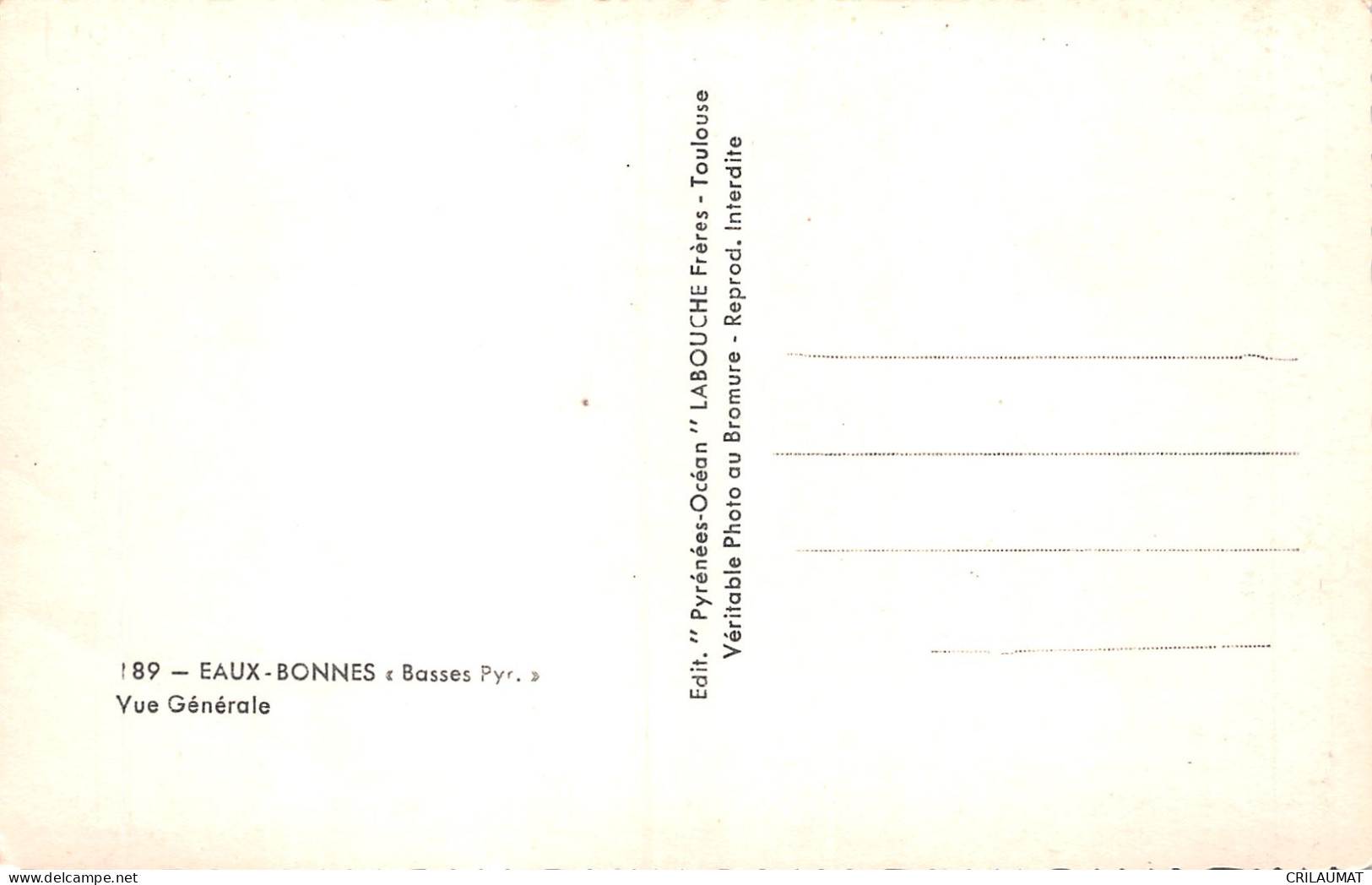 64-EAUX BONNES-N°LP5123-B/0013 - Eaux Bonnes