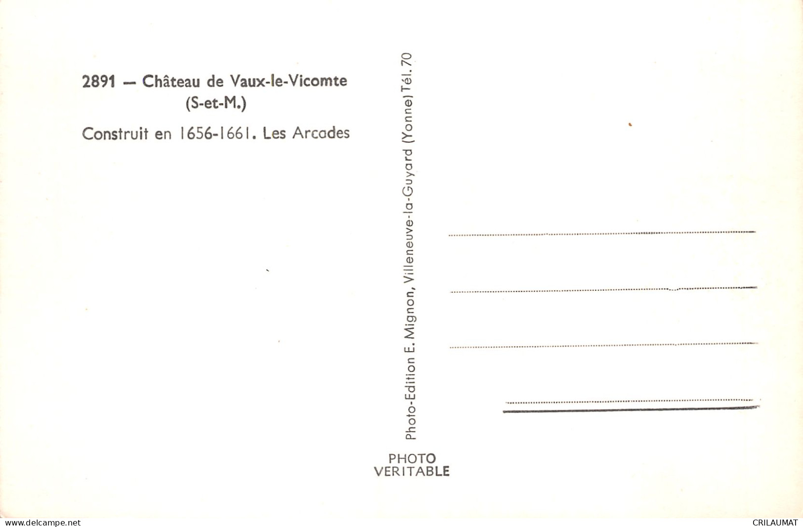 77-VAUX LE VICOMTE-N°LP5123-B/0399 - Vaux Le Vicomte