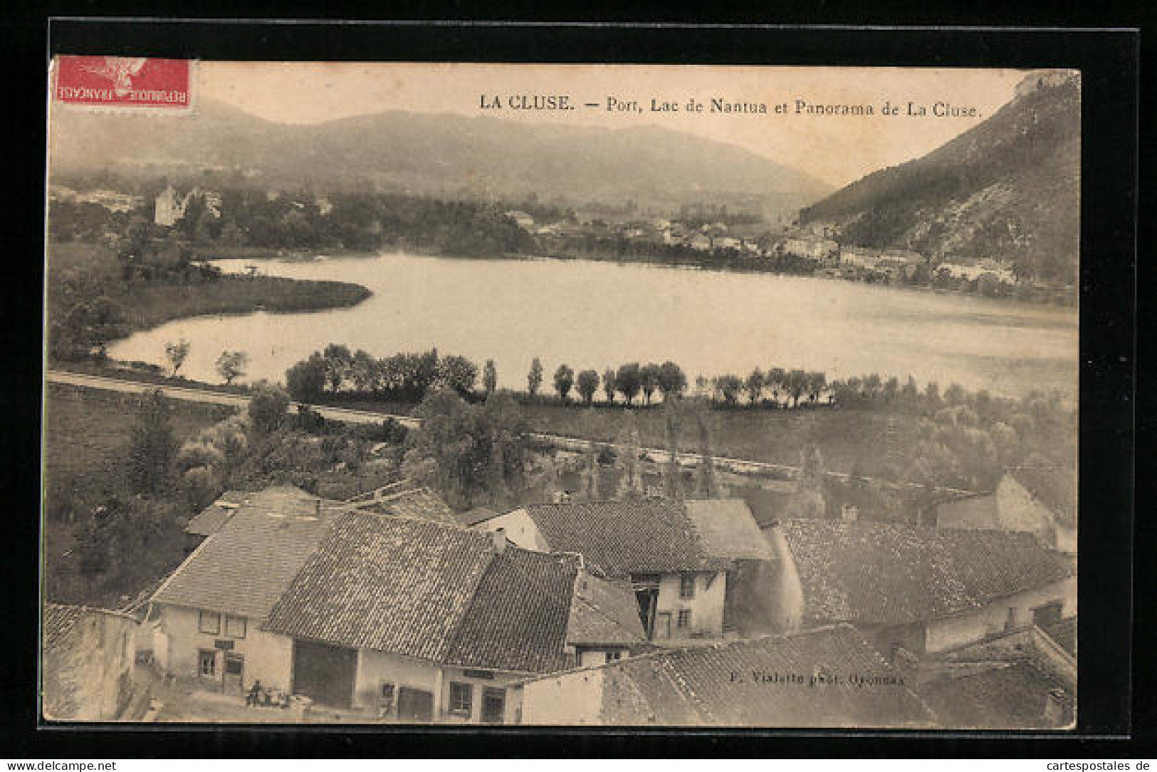 CPA La Cluse, Port, Lac De Nantua Et Vue Générale De La Cluse  - Nantua