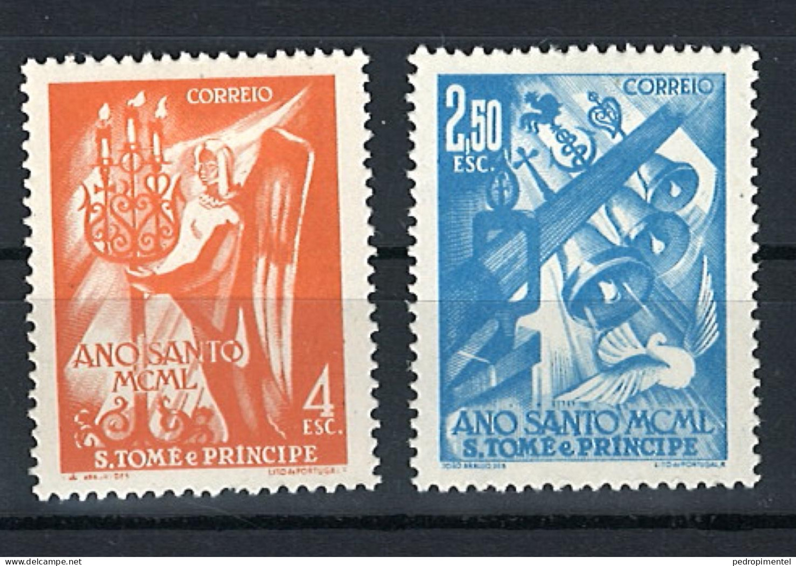 Portugal São Tomé Principe 1950 "Holy Year" Condition MH OG Mundifil #349-350 - St. Thomas & Prince