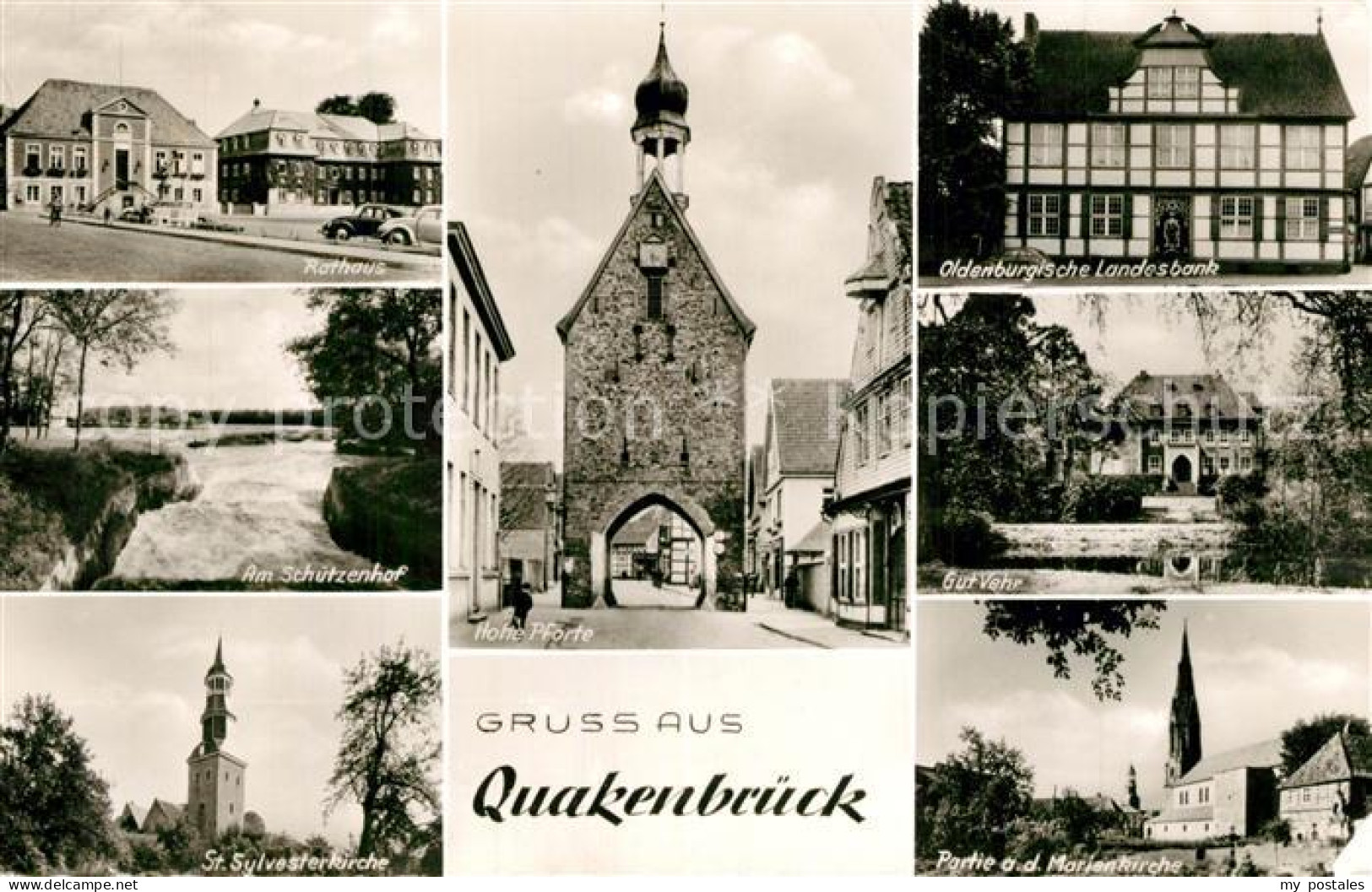 73316535 Quakenbrueck Rathaus Oldenburgische Landesbank Sylvesterkirche Hohe Pfo - Quakenbrueck