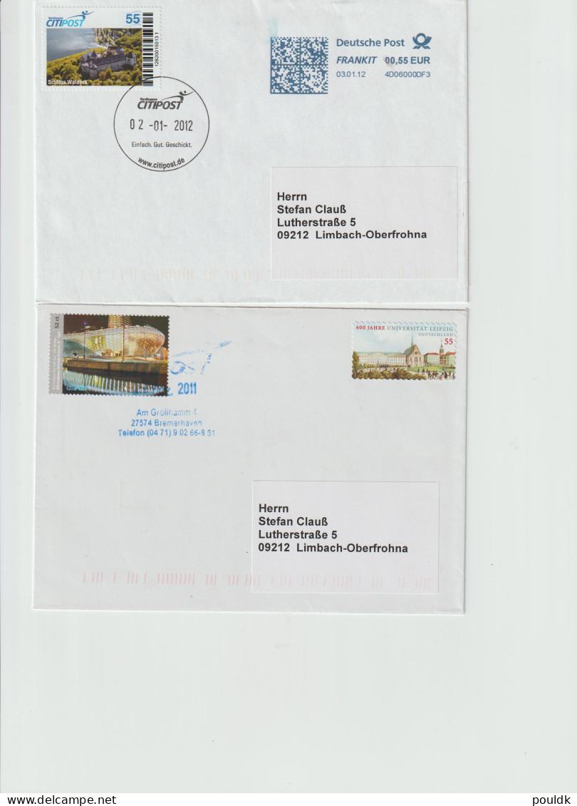 Nine Private Post Covers From Germany. Postal Weight 0,06 Kg. Please Read Sales Conditions Under Image Of Lot (008-69) - Private & Local Mails