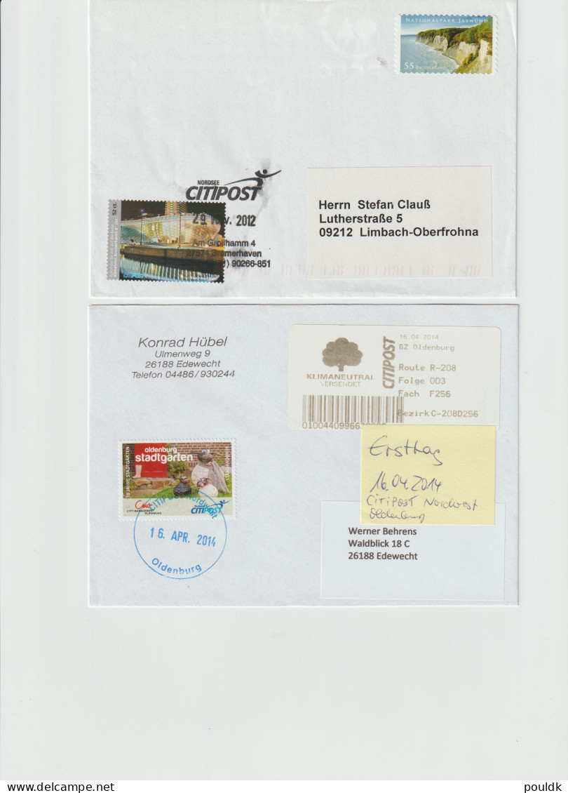 Nine Private Post Covers From Germany. Postal Weight 0,06 Kg. Please Read Sales Conditions Under Image Of Lot (008-69) - Privados & Locales