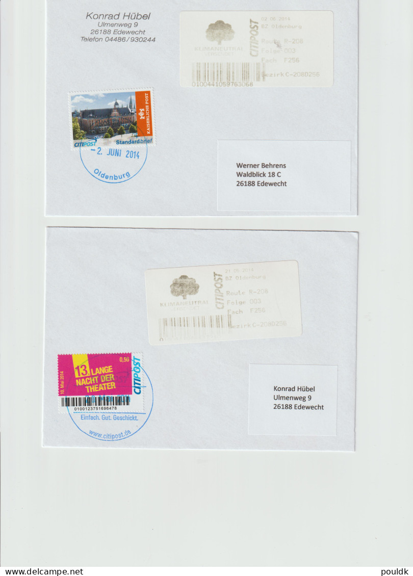 Nine Private Post Covers From Germany. Postal Weight 0,06 Kg. Please Read Sales Conditions Under Image Of Lot (008-69) - Privatpost