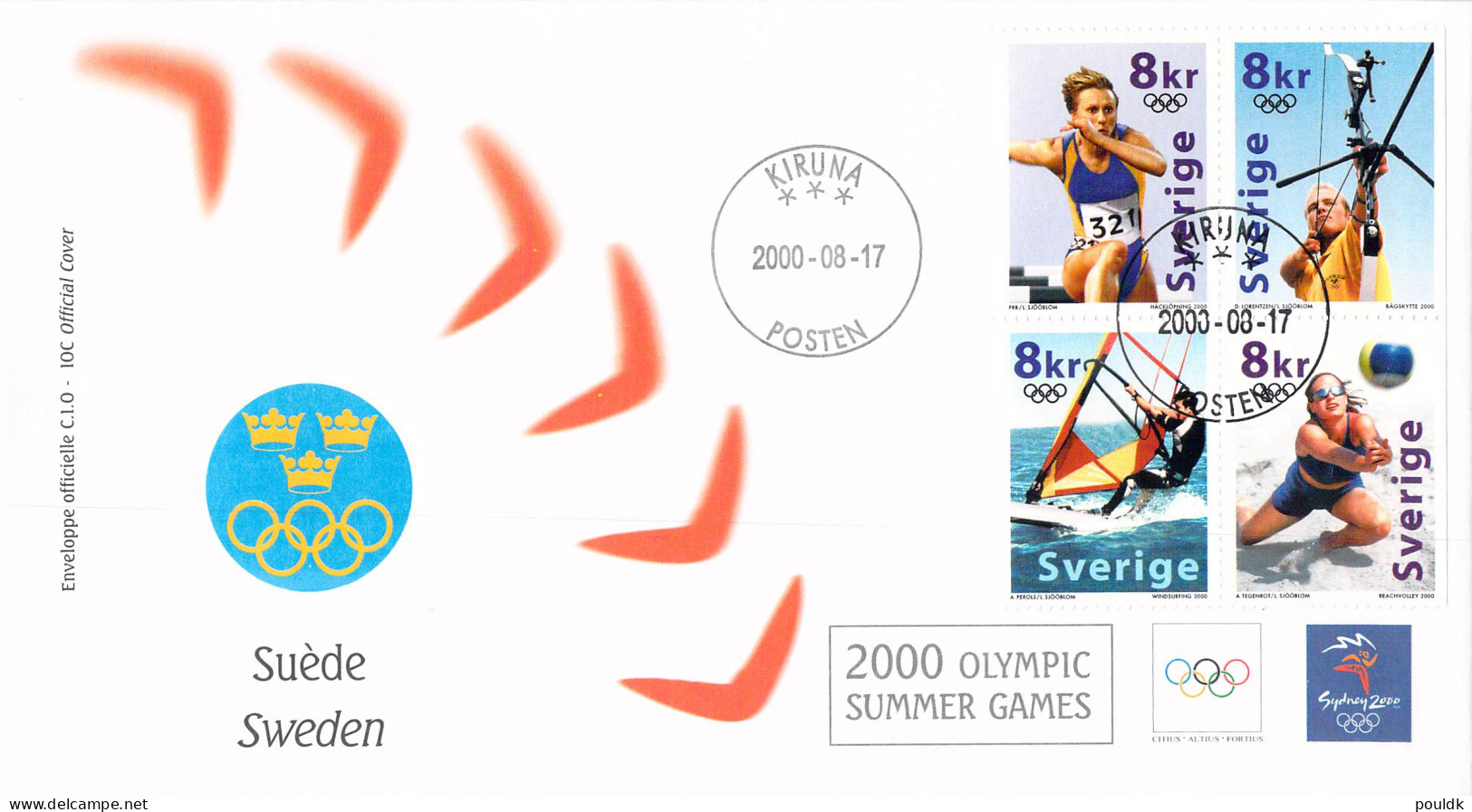 Olympic Games in Sydney 2000 - ten FDC. Postal weight approx 0,09 kg. Please read Sales Conditions under Image