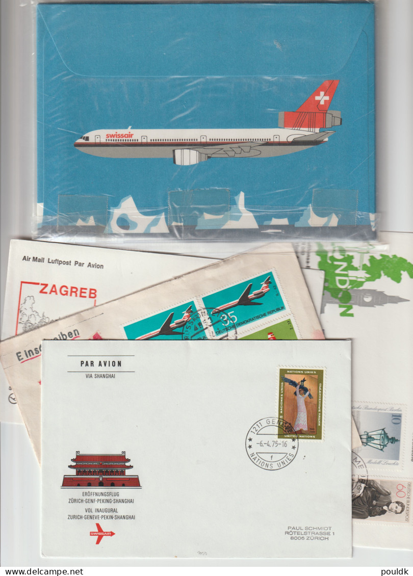 25 Covers With Airlines As A Theme, Either Stamps Or Postmarks. Postal Weight 0,125 Kg. Please Read Sales Con - Flugzeuge