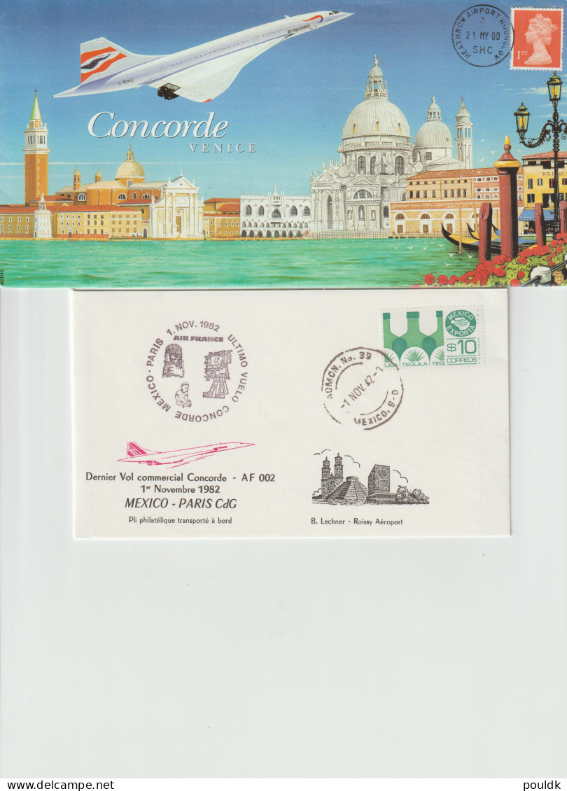 10 Concorde Covers, First Flights And Other Cover With Concorde Theme. Postal Weight Approx 120 Gramms. Please - Concorde