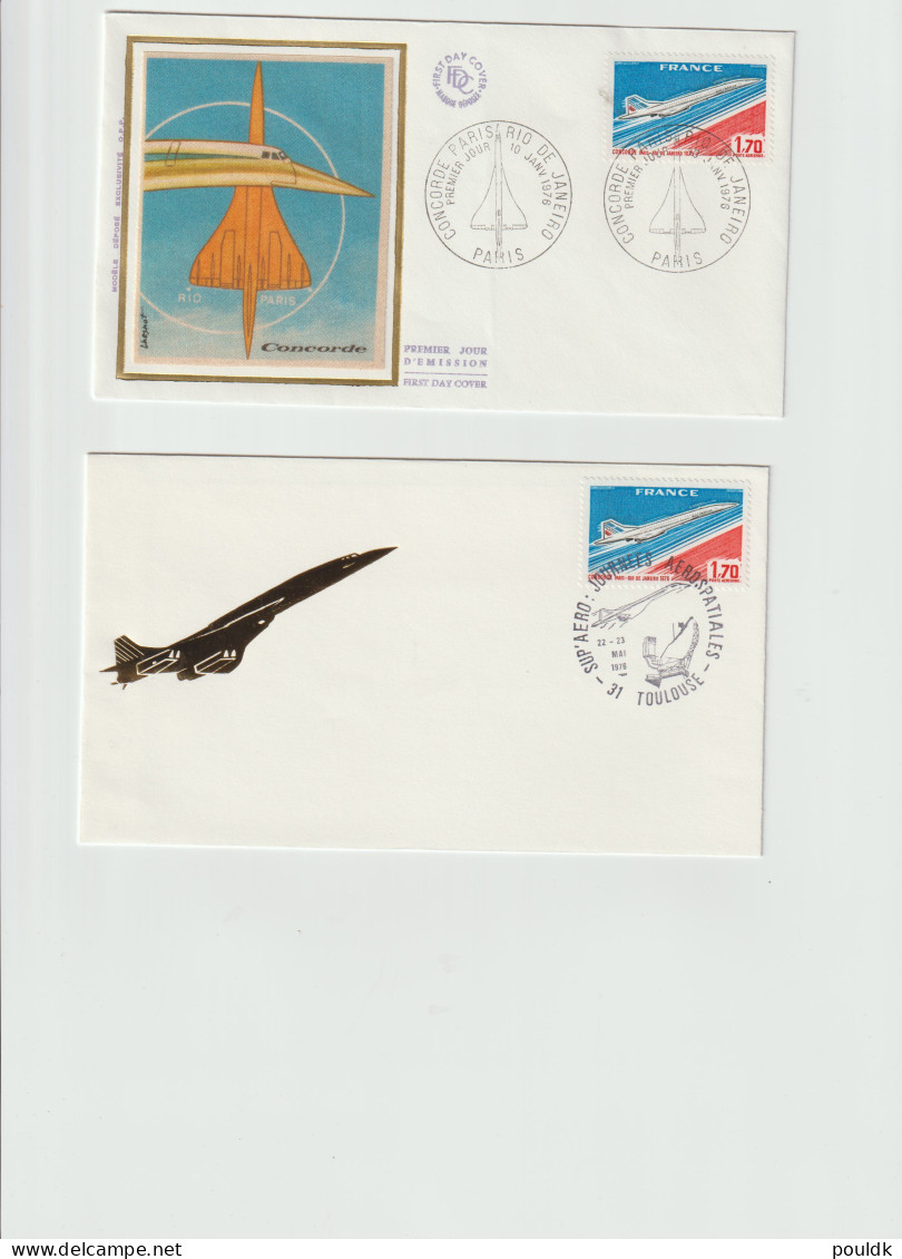 10 Concorde Covers, First Flights And Other Cover With Concorde Theme. Postal Weight Approx 120 Gramms. Please - Concorde