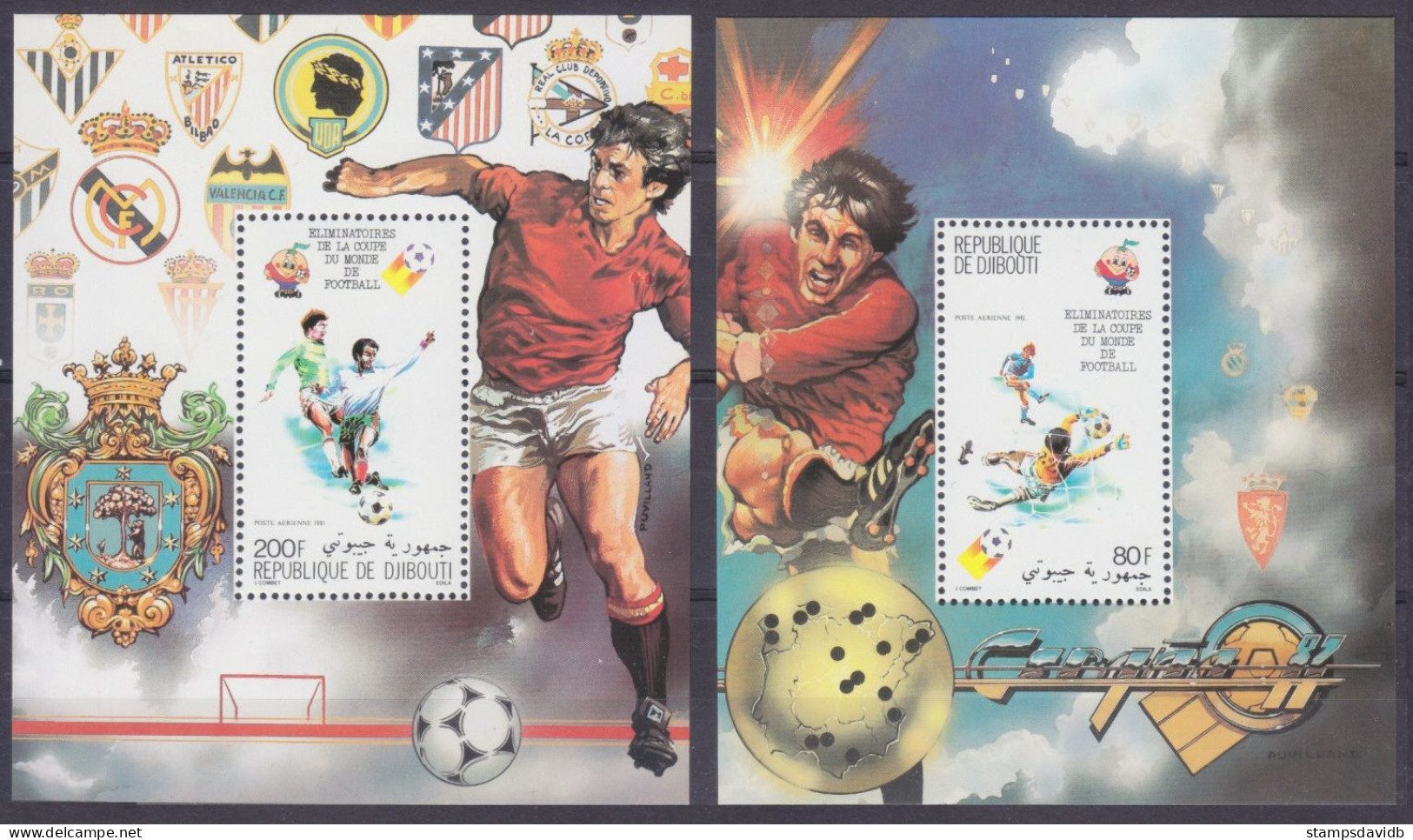 1981 Djibouti 290/B30-291/B31 1982 FIFA World Cup In Spain 30,00 € - 1982 – Espagne