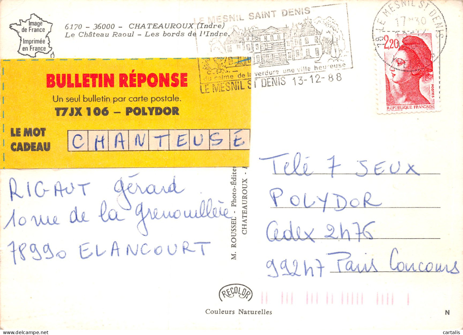 36-CHATEAUROUX LE CHATEAU RAOUL-N°C4115-B/0027 - Chateauroux