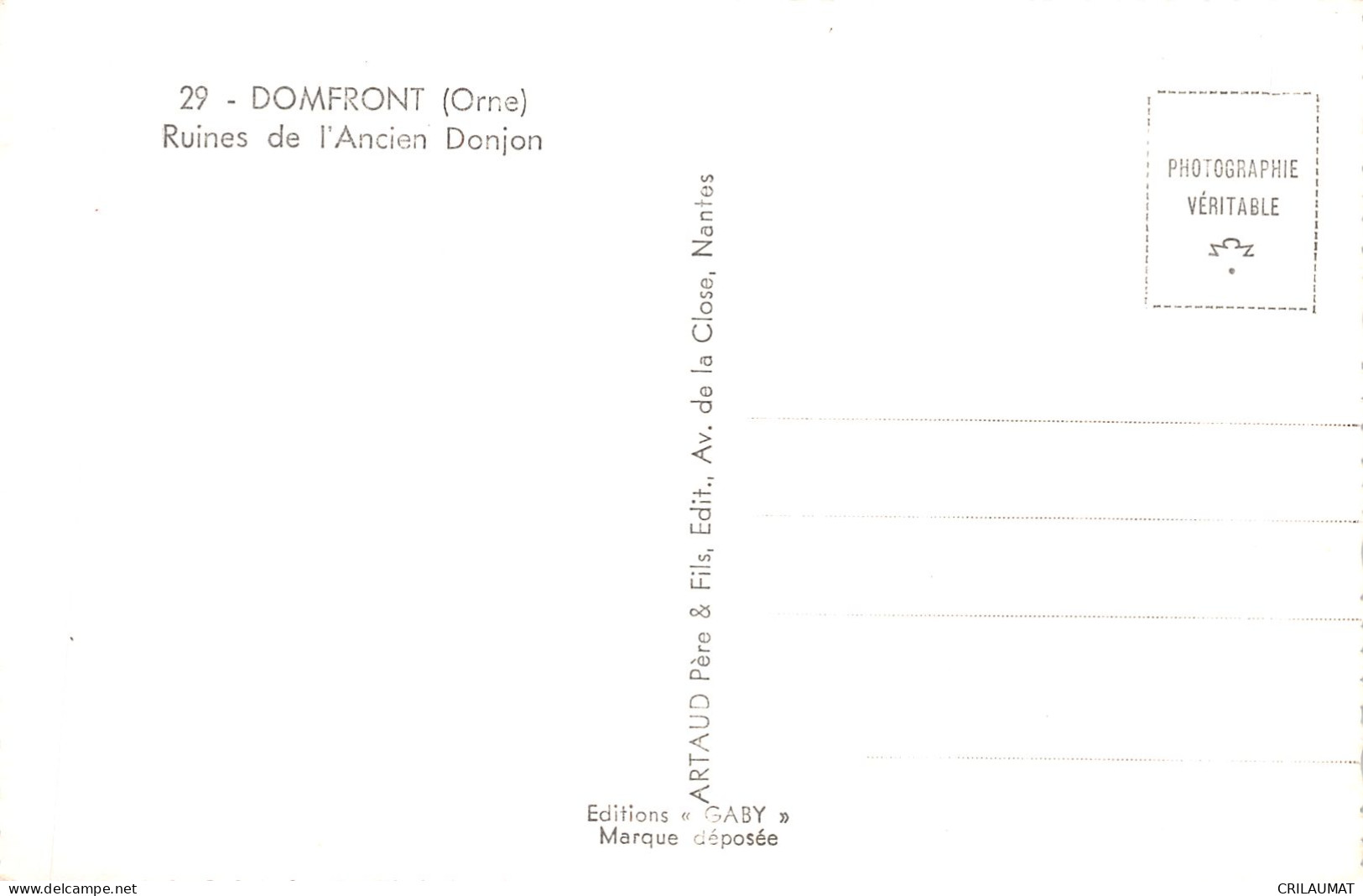 61-DOMFRONT-N°LP5124-F/0001 - Domfront