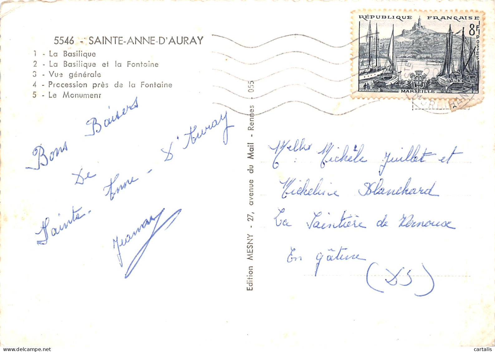 56-SAINTE ANNE D AURAY-N°C4116-C/0257 - Sainte Anne D'Auray