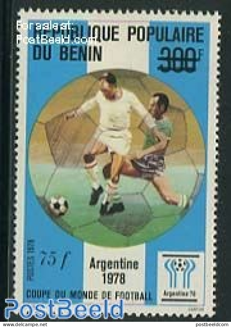Benin 1985 75F Overprint, Stamp Out Of Set, Mint NH, Sport - Ongebruikt