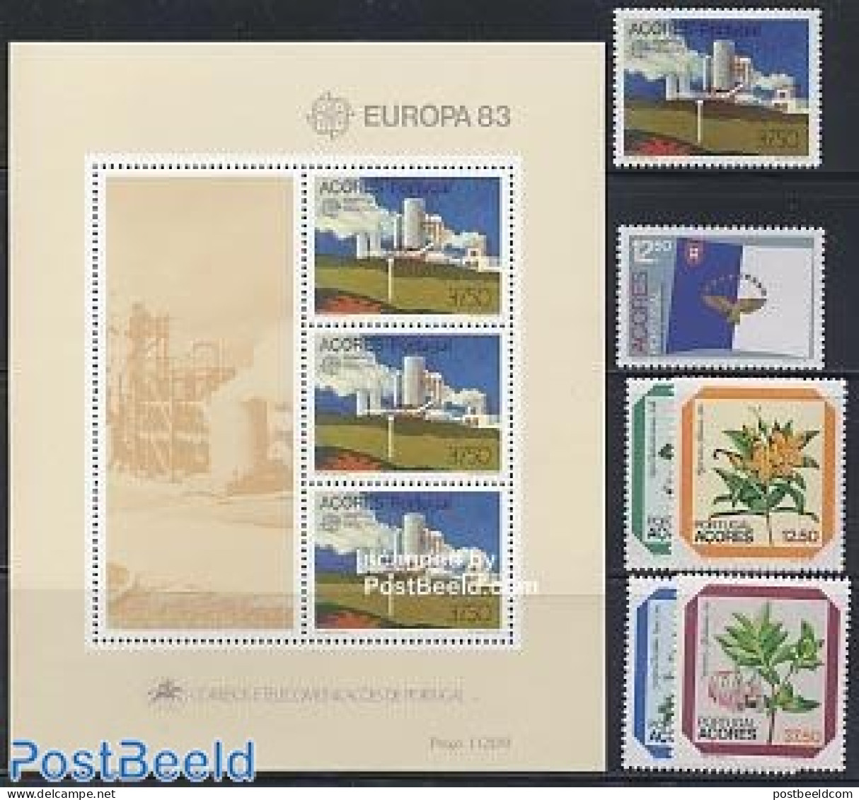 Azores 1983 Yearset 1983 (6v+1s/s), Mint NH, Various - Yearsets (by Country) - Non Classés