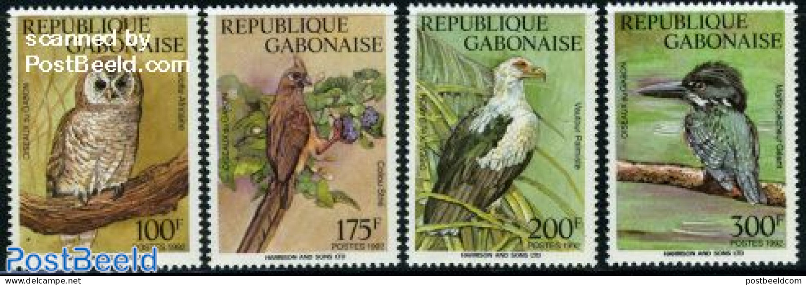 Gabon 1992 Birds 4v, Mint NH, Nature - Birds - Owls - Nuevos