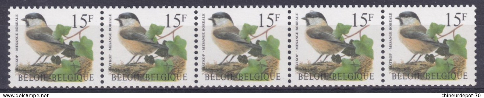 Belge Oiseaux Buzin Numéroté Neufs Sans Charnières ** - 1985-.. Uccelli (Buzin)