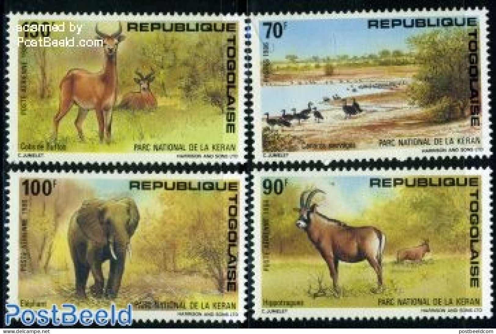 Togo 1986 Keran Park 4v, Mint NH, Nature - Animals (others & Mixed) - Birds - Elephants - National Parks - Geese - Nature