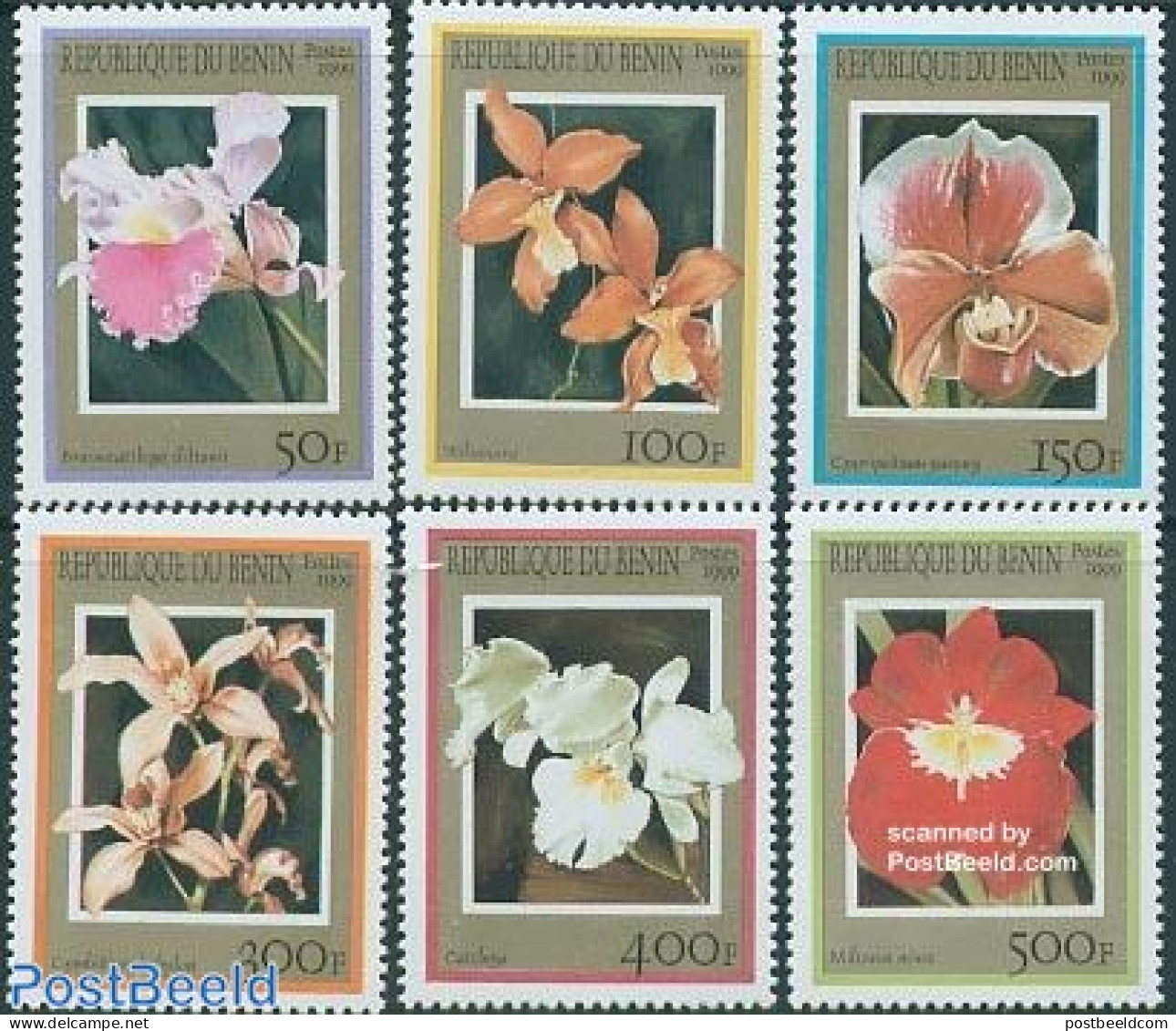 Benin 1999 Orchids 6v, Mint NH, Nature - Flowers & Plants - Orchids - Ungebraucht