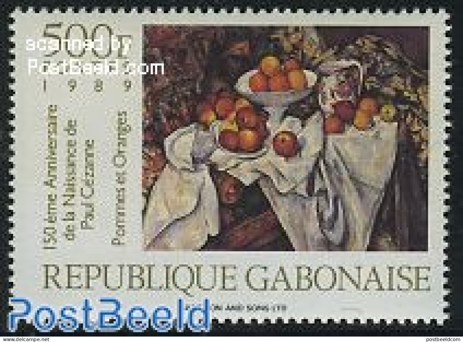 Gabon 1989 Paul Cezanne 1v, Mint NH, Art - Modern Art (1850-present) - Ongebruikt