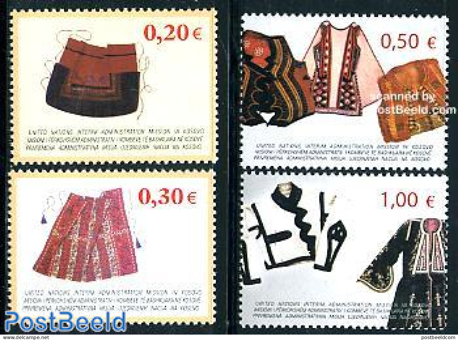 Kosovo 2004 Costumes 4v, Mint NH, Various - Costumes - Costumes