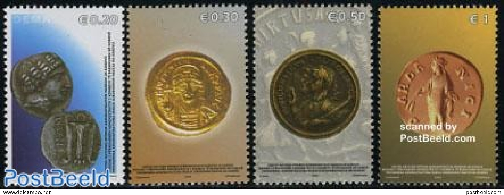 Kosovo 2006 Coins 4v, Mint NH, Various - Money On Stamps - Munten